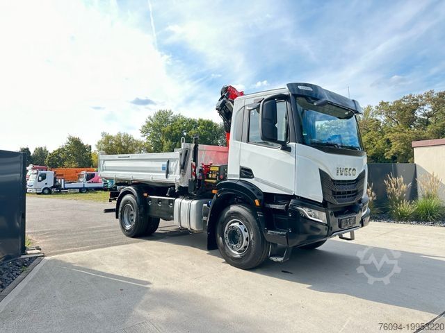 Dreiseitenkipper LKW IVECO X -WAY AD 200 4x2 Kran 19m FUNK Meiller Kipper