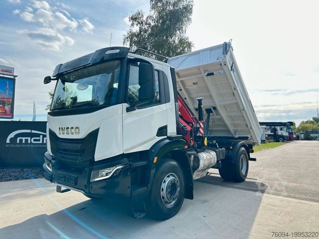 Dreiseitenkipper LKW IVECO X -WAY AD 200 4x2 Kran 19m FUNK Meiller Kipper