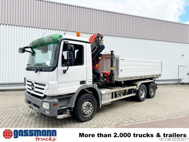 Tipper truck Mercedes-Benz Actros 2644 LK 6x4, Dautel Wechselsystem, Kran
