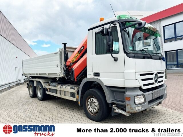 Tipper truck Mercedes-Benz Actros 2644 LK 6x4, Dautel Wechselsystem, Kran