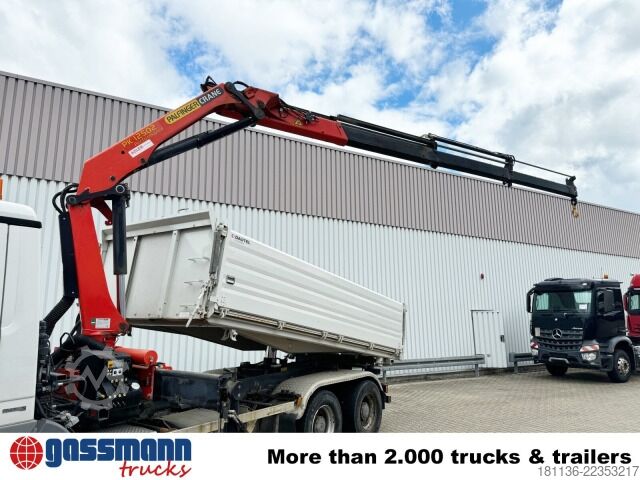 Tipper truck Mercedes-Benz Actros 2644 LK 6x4, Dautel Wechselsystem, Kran