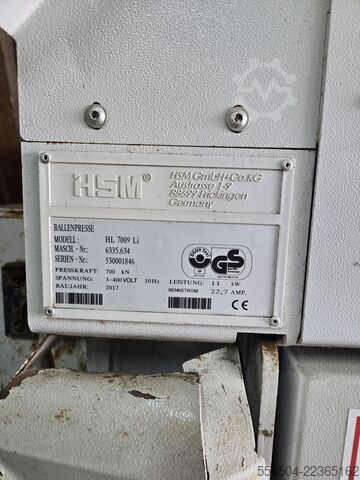 Horizontaler hydraulischer Ballenpresse HSM HL 7009