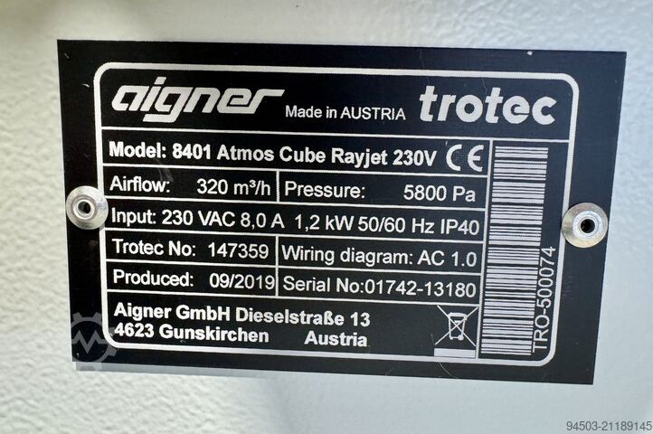 Gravierlaser CO₂-Laser Trotec Rayjet 50