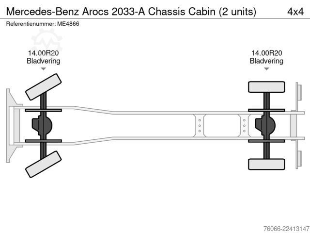 Fahrgestell mit Fahrerhaus Mercedes-Benz Arocs 2033-A Chassis Cabin (2 units)