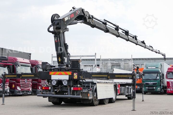 Truck mounted crane SCANIA P 400 Pritsche Kran HIAB 377 E Funk Euro 5