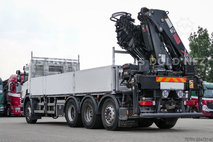 Truck mounted crane SCANIA P 400 Pritsche Kran HIAB 377 E Funk Euro 5