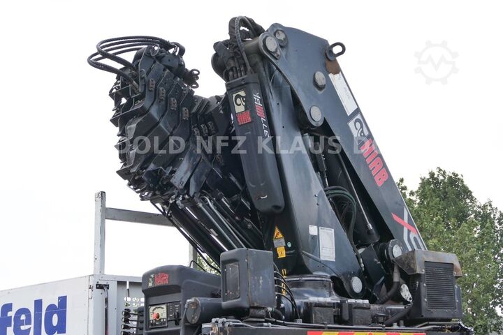 Truck mounted crane SCANIA P 400 Pritsche Kran HIAB 377 E Funk Euro 5