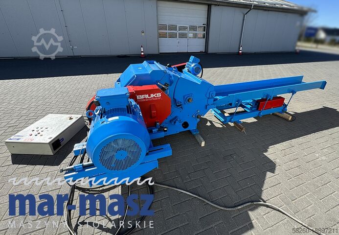 Chipper Drum shredder BRUKS 550×200  z walcami wciągającymi