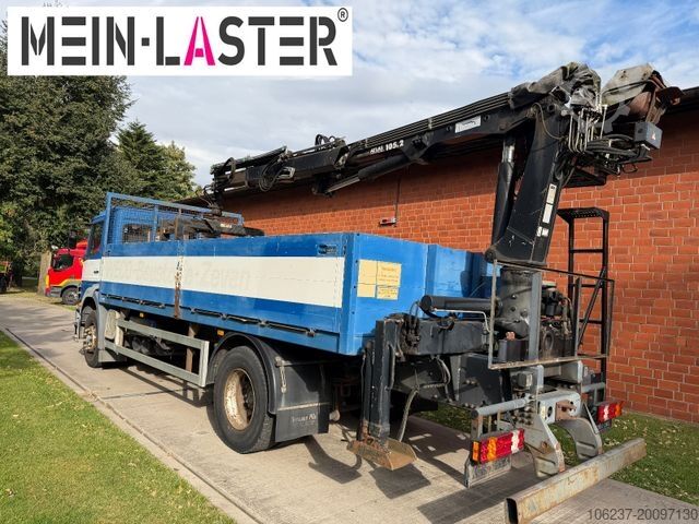 Flatbed truck MERCEDES-BENZ 1823 Atego Atlas 105.2 1.Hand nur 226.000 km