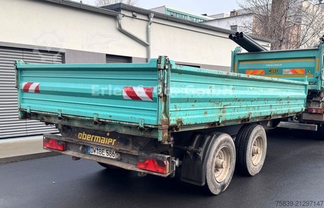 Dreiseitenkipper Anhänger OBERMAIER 13 t, Dreiseitenkipper, Rampen