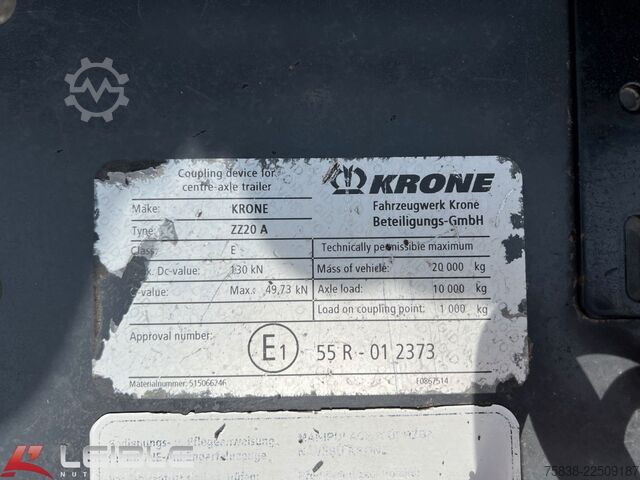 Swap chassis trailer KRONE ZZ*BDF Tandem Lafette*BPW Achsen*HU 05.2027*
