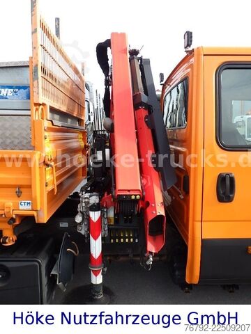 Dreiseitenkipper IVECO 70 C 18 DoKa/Kipper/Palfinger Kran/Greifer/2xAHK
