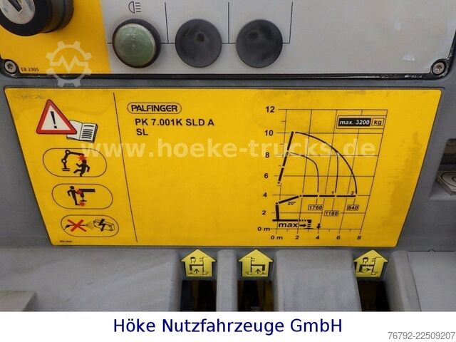 Dreiseitenkipper IVECO 70 C 18 DoKa/Kipper/Palfinger Kran/Greifer/2xAHK