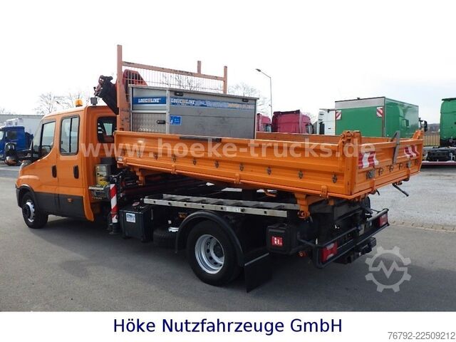 Transporter mit Kipper IVECO 70 C 18 DoKa/Kipper/Palfinger Kran/Greifer/2xAHK