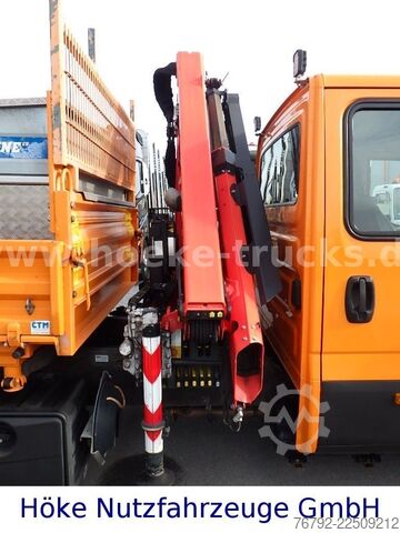 Transporter mit Kipper IVECO 70 C 18 DoKa/Kipper/Palfinger Kran/Greifer/2xAHK