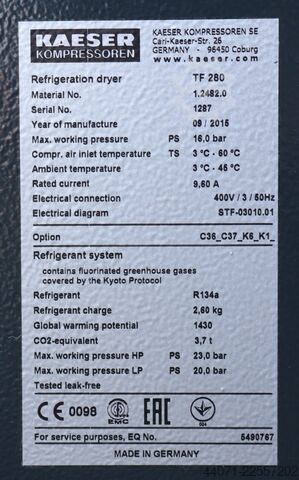 Druckluftkältetrockner TF 280 Kaeser TF 280