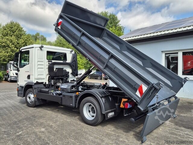 Swap chassis trailer ungesetzt Abrollcontainer City klapp.Seitenwand f. MAN TGL