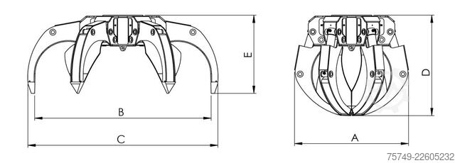 Other ungesetzt Greifer Holz Schrott Zweischallen m. Rotator