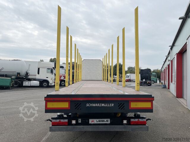 Auflieger mit offener Pritsche SCHWARZMÜLLER S1*Holzrungen & Plattform*Liftachse*SAF-Achsen*