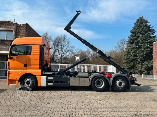 Roll-off tipper truck MAN 26.400 TGX MEILLER Abroller 6x2