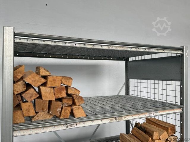 Firewood rack, shelf rack Dexion HI280 / Gitterrostboden / Regallänge: 1,38 lfm.