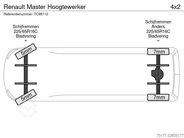 Lifting platform Renault Master Hoogtewerker
