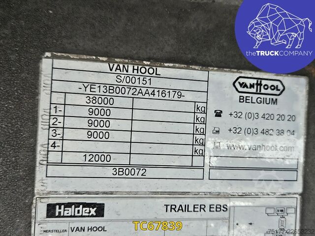 Sliding tarpaulins Vanhool 