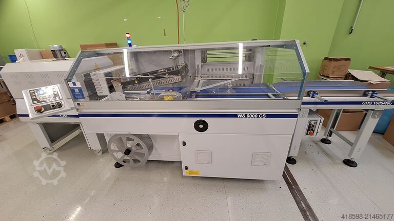 Förderband/Schrumpftunnel/Bügelschweiß Smipack /Saropack Produktionslinie GHS1000/400 und WS 6000 CS und T450