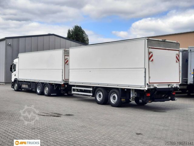 LKW mit Kofferaufbau SCANIA G 450 Getränkekofferzug 2xLBW Lenkachse Retarder
