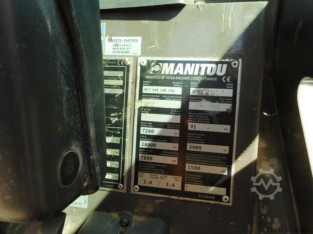 Telescopic loader Manitou MLT 634-120 LSU