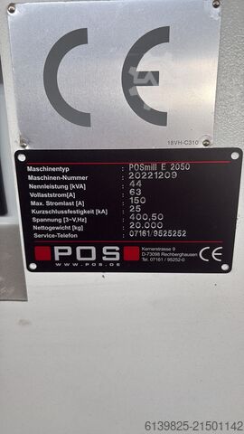 Vertikales Bearbeitungszentrum POS POSmill e2050 Nur 760 Spindelstunden