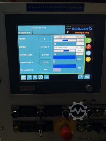 Automatic punching press - double column Schuler MC4000
