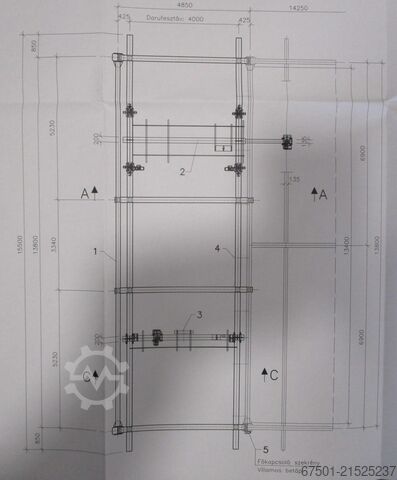 Hallenkran Kran Brückenkran DEMAG  800 kg + 630 kg  + Laufschiene (3456)