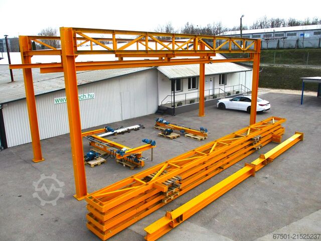Hallenkran Kran Brückenkran DEMAG 800 kg + 630 kg + Laufschiene (3456)
