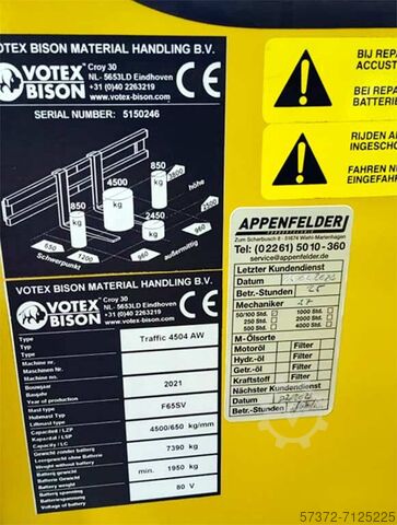 Elektrischer Vierwege-Seitenstapler VOTEX BISON Traffic 4504 AW