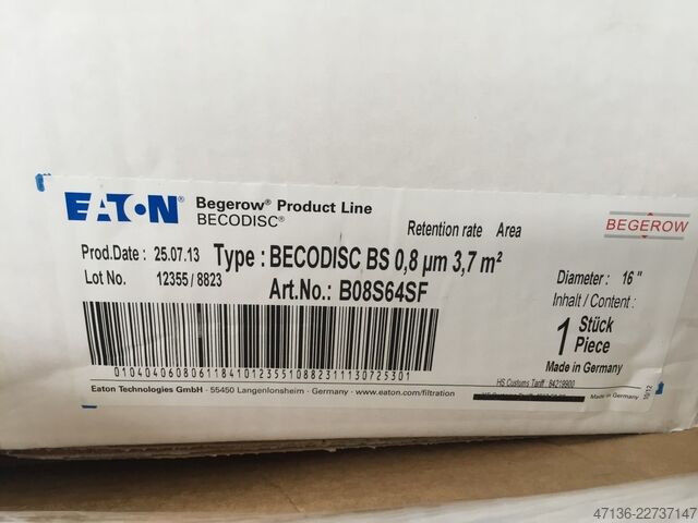 Lot of filtersheets Begerow Eaton Beco