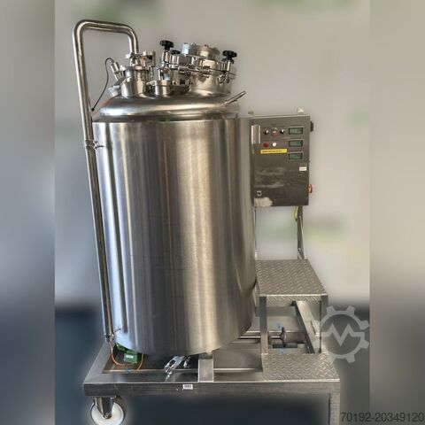 600-liter mobile pharmaceutical pressure vessel made of V2A stainless steel with magnetic agitator GUTH K0166