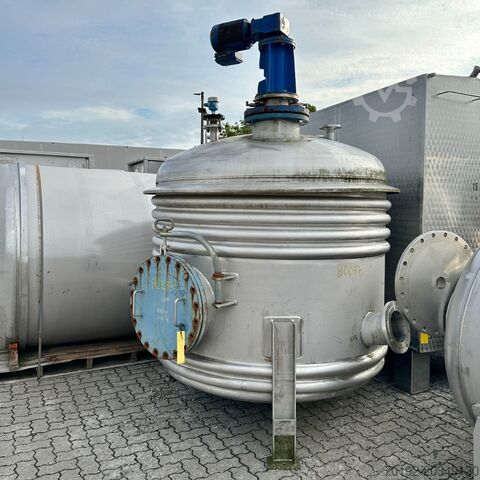 4413 liter heatable/coolable vacuum pressure vessel made of V4A with propeller agitator HANAG B0037
