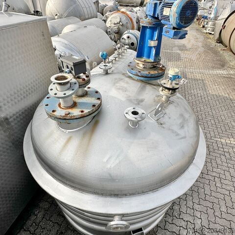 4413 liter heatable/coolable vacuum pressure vessel made of V4A with propeller agitator HANAG B0037