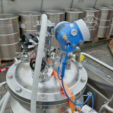 Unused 80 liter mobile heat-/coolable pharma process vessel, Aisi 316 with magnetic agitator Raff & Grund 9888