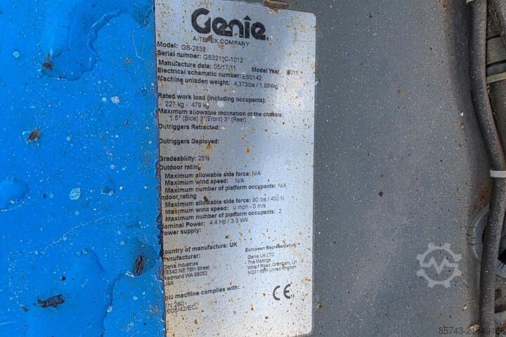 Scherenhebebühne Genie GS2632 Electric, 10m Working Height, Non Marking T