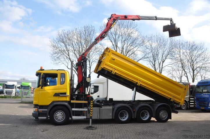 Kipper mit Kran Scania G450 8X4 KIPPER + PALFINGER KRAAN