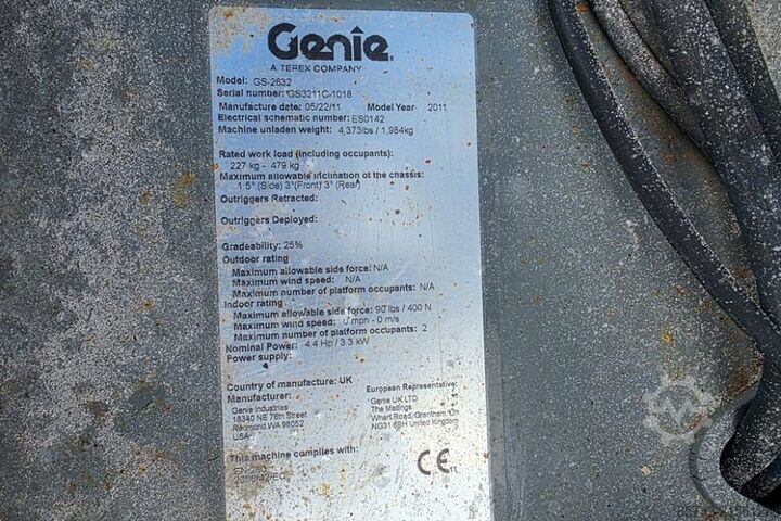 Radlader Genie GS2632 Electric, Batteries 2025, 10m Working Heigh