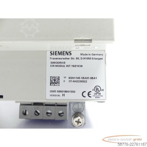 Component Siemens 6SN1145-1BA01-0BA1 SN: T-N42036922 generalüberh. m. 3 Mon. Gewährl.