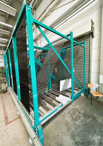 Isolierglasherstellungsmaschine R&R Fächerwagen mit Beladung