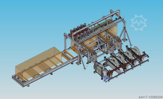 Paternoster stacker with slat bundling WDT Maschinenbau 