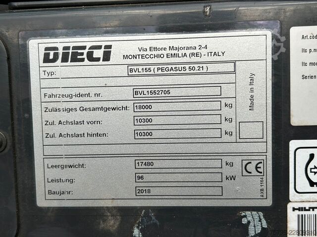 Telehandler DIECI Pegasus 50.21 + Arbeitskorb +Seilwinde+ Gabel