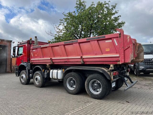 Tipper truck MERCEDES-BENZ Arocs 4143 8x4 4-Achs Kipper Meiller Bordmatik