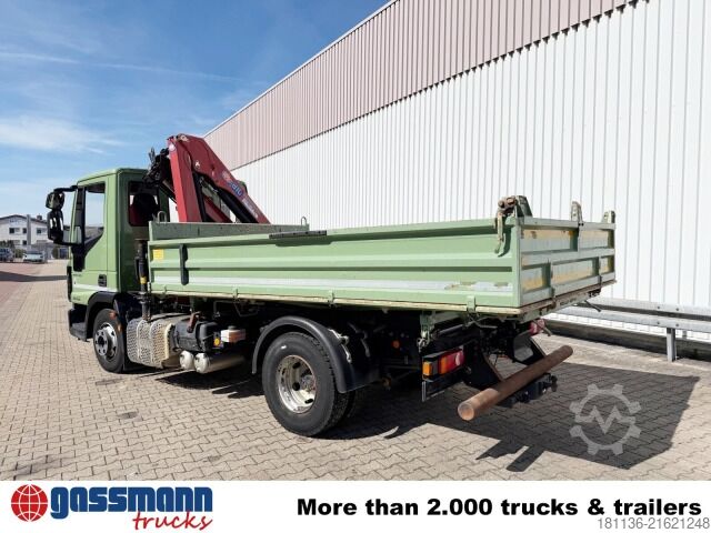 Kipper LKW Iveco ML100E19 4x2, Kran HMF 810-K2, 2x AHK