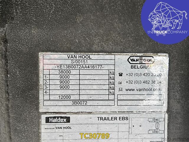 Sliding tarpaulins Vanhool 